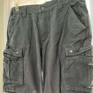 MEN’S CARHARTT RELAXED FIT GRAY CARGO SHORTS